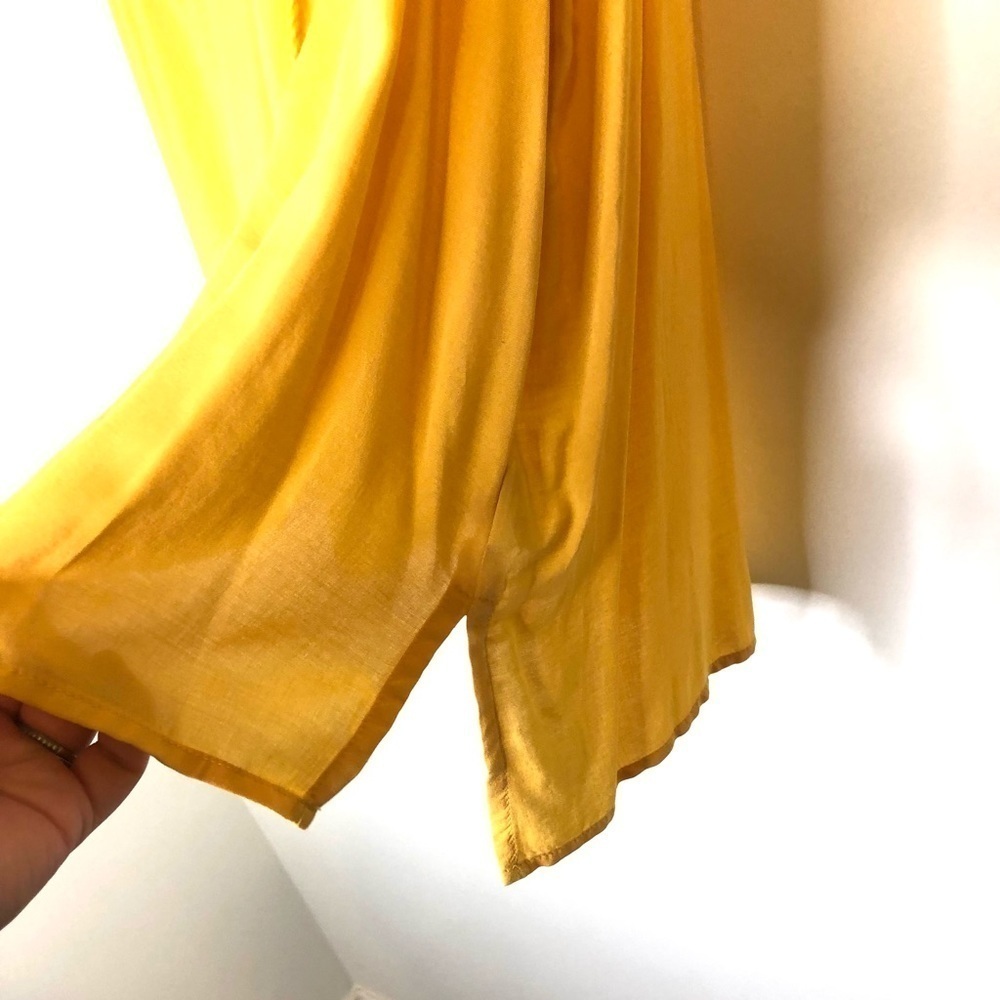 2/$15  a.n.a. - Mustard Criss Cross Sleeveless Blouse Top - Picture 4 of 7